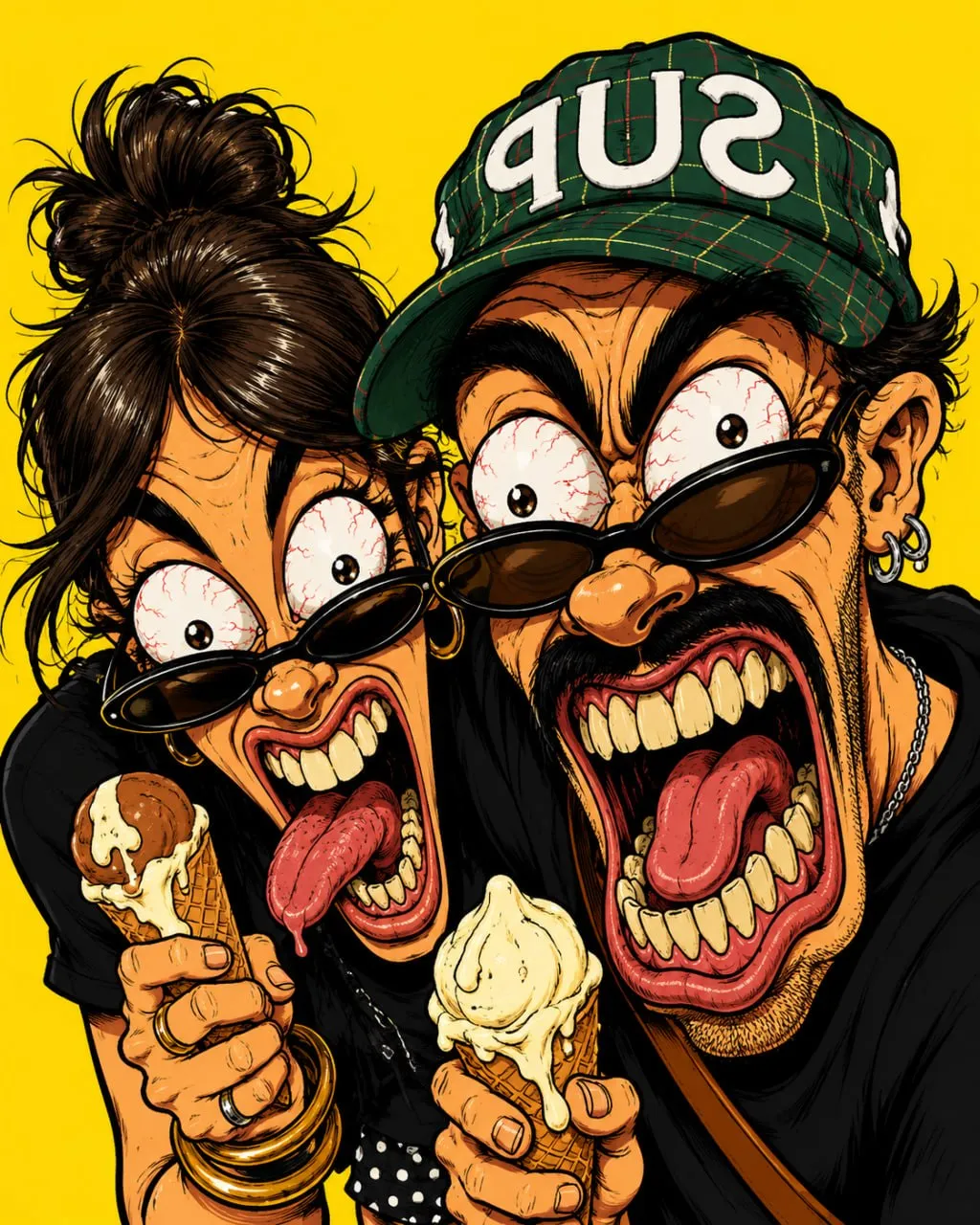 90s Grotesque Cartoon Portrait Prompt — example 3
