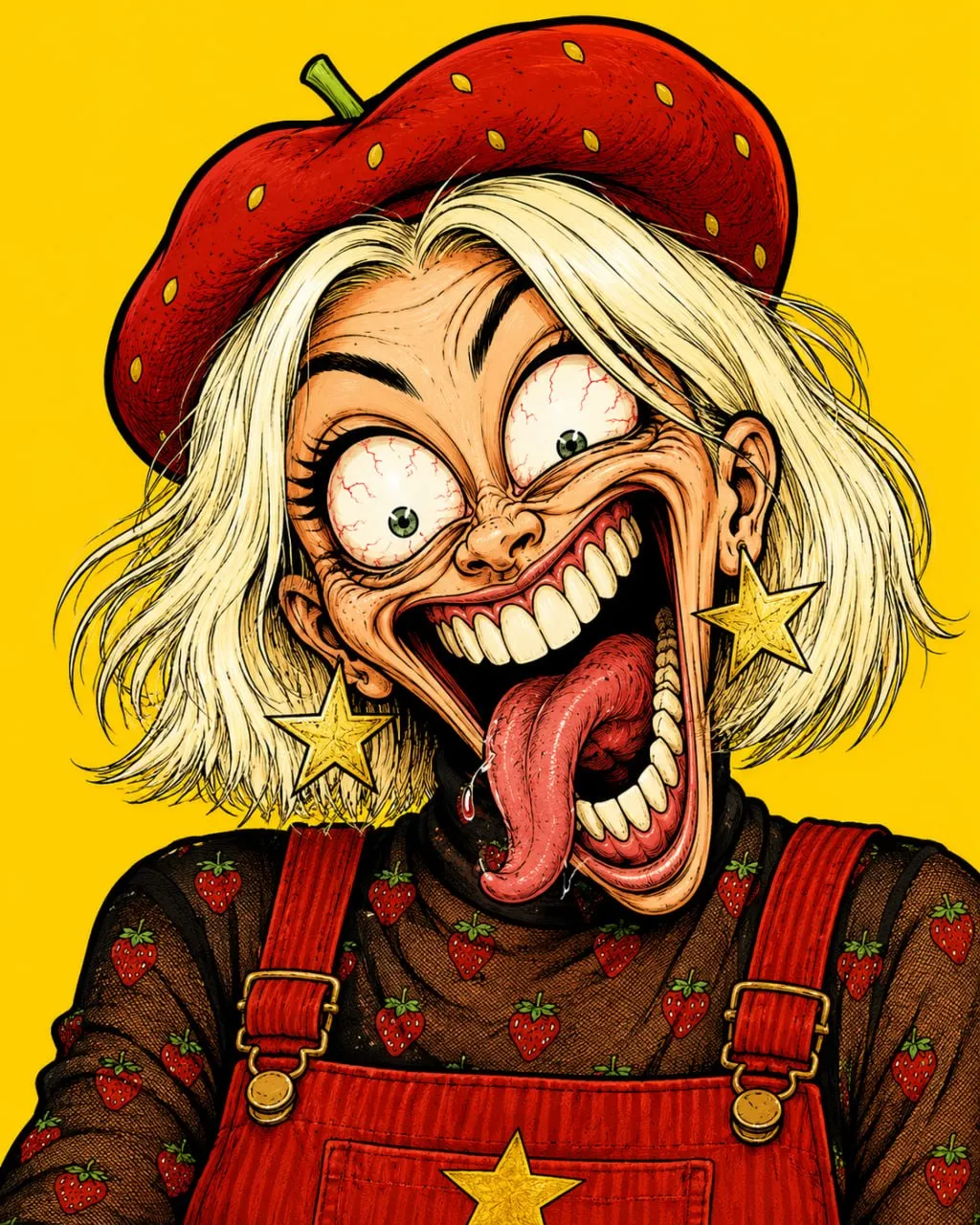 90s Grotesque Cartoon Portrait Prompt — example 4