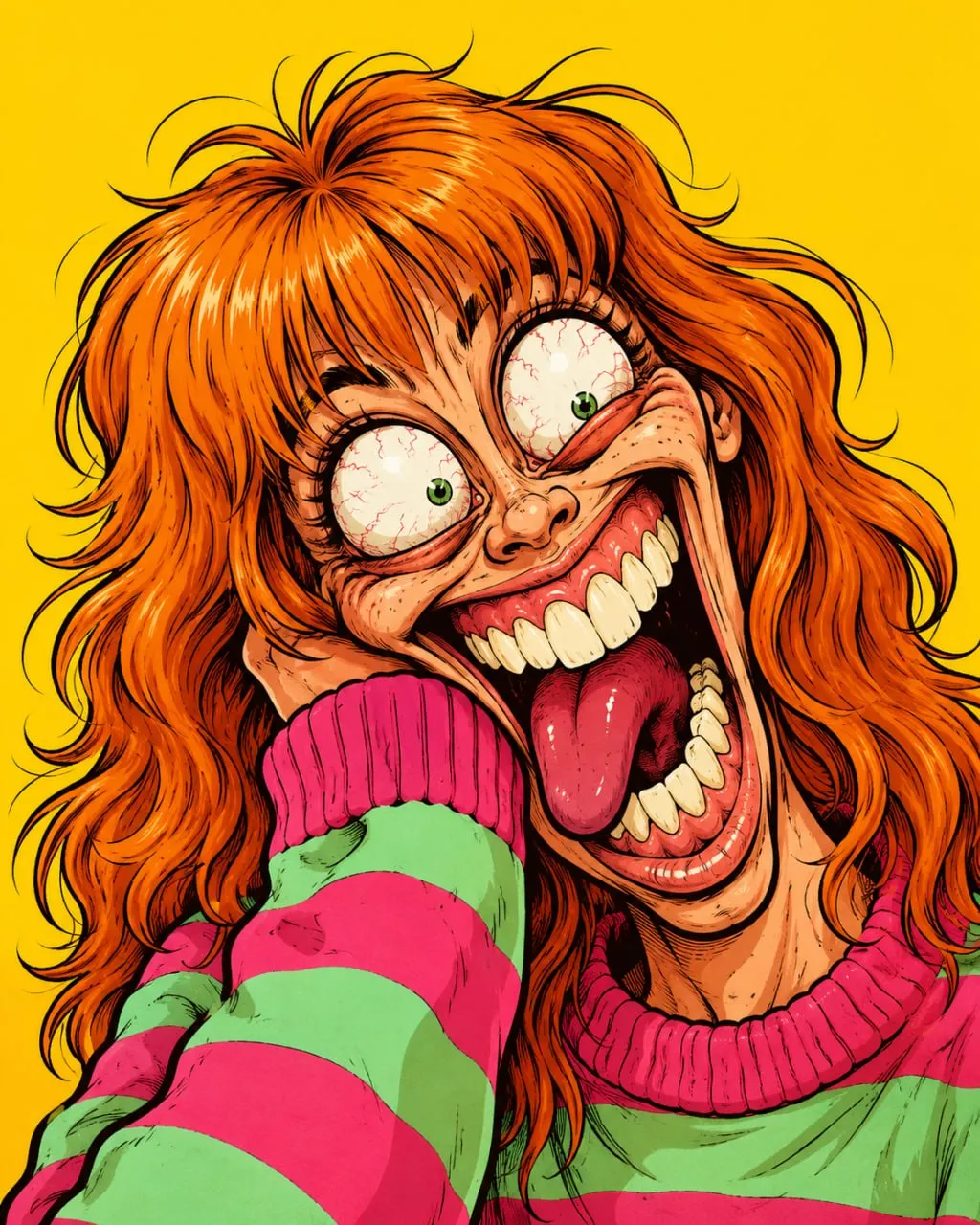 90s Grotesque Cartoon Portrait Prompt — example 5