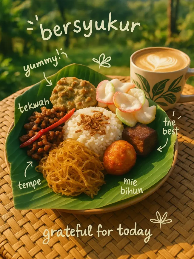 Cafe food photo with doodles — AI prompt result (after)