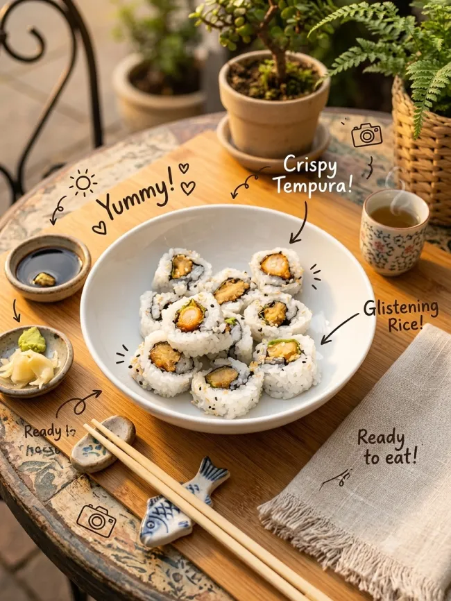 Cafe food photo with doodles — example 2