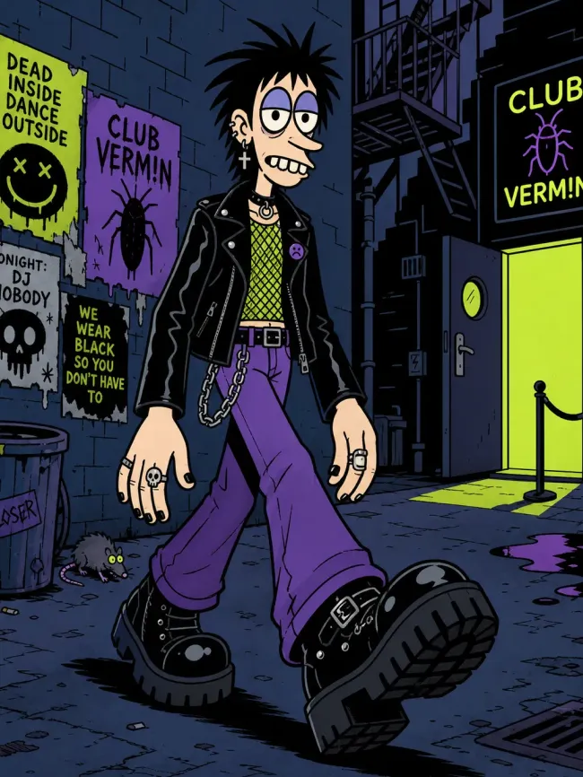 Deadpan cartoon character — example 4