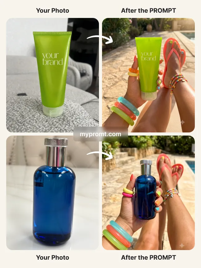 First-person UGC beach product photo — example 2