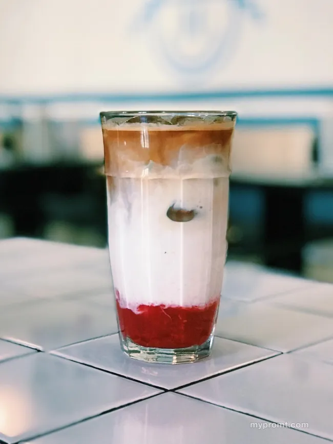 Original product photo taken on a cafe table