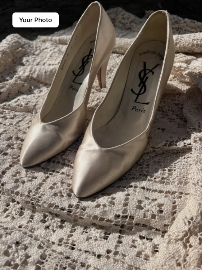 Luxury heels editorial campaign shot — original photo (before)