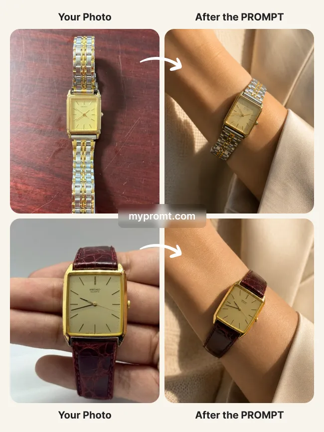 Luxury watch wrist campaign shot — example 2