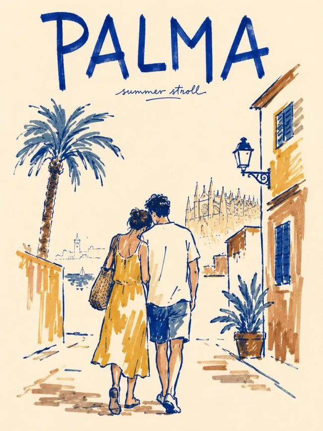 Marker-pen travel poster — example 2