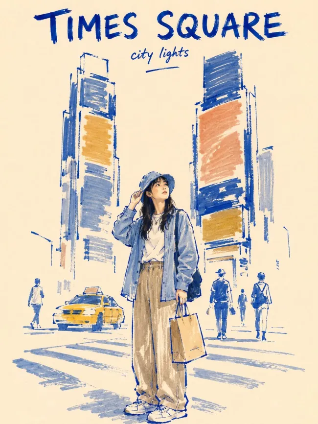 Marker-pen travel poster — example 4
