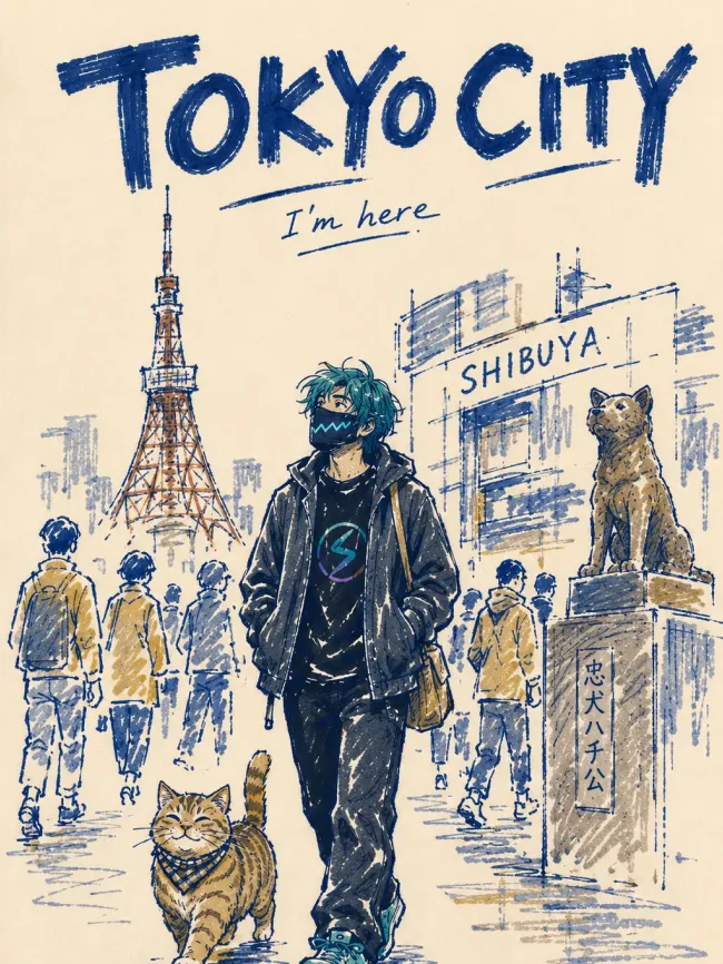 Marker-pen travel poster — example 5