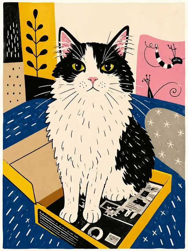 Naïve illustration poster — AI prompt result
