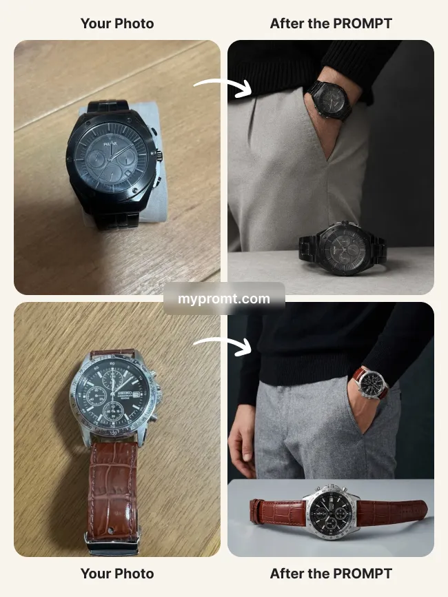 Scandinavian double-watch campaign shot — example 2