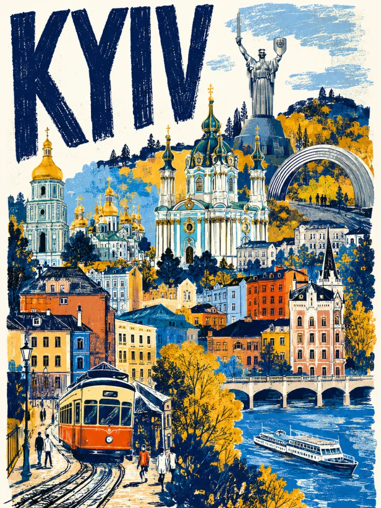 Travel Poster for Any City in Hand-Drawn Style — AI prompt result