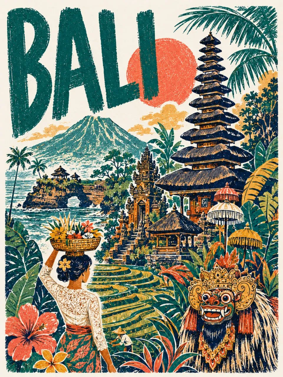 Travel Poster for Any City in Hand-Drawn Style — example 4